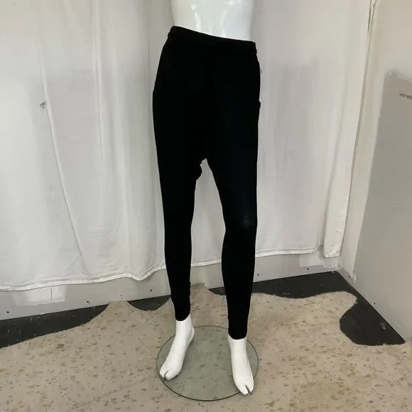 NEW Revolve Michael Lauren Black Rib Haren Prisoner Tie String Waistline XS